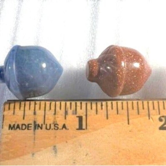 Mini Acorn Carvings - Your Choice - Blue Aventurine -Gold Sandstone - Picture 5 of 5